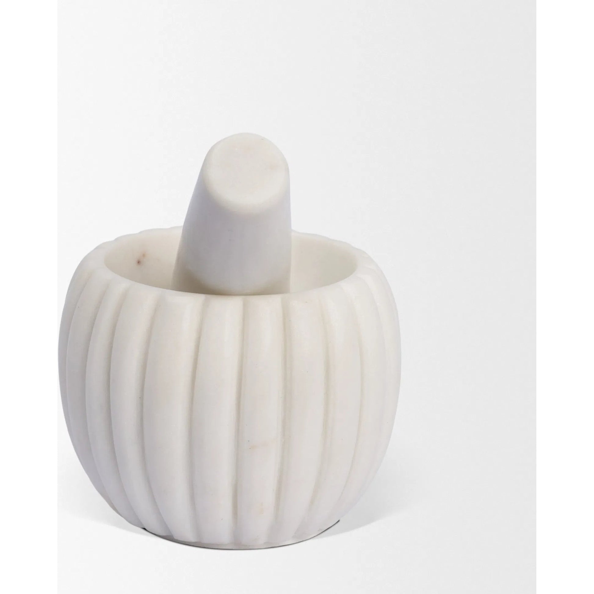 Cava Mortar & Pestle by Mercana in white. Made from marble in a unique style.
