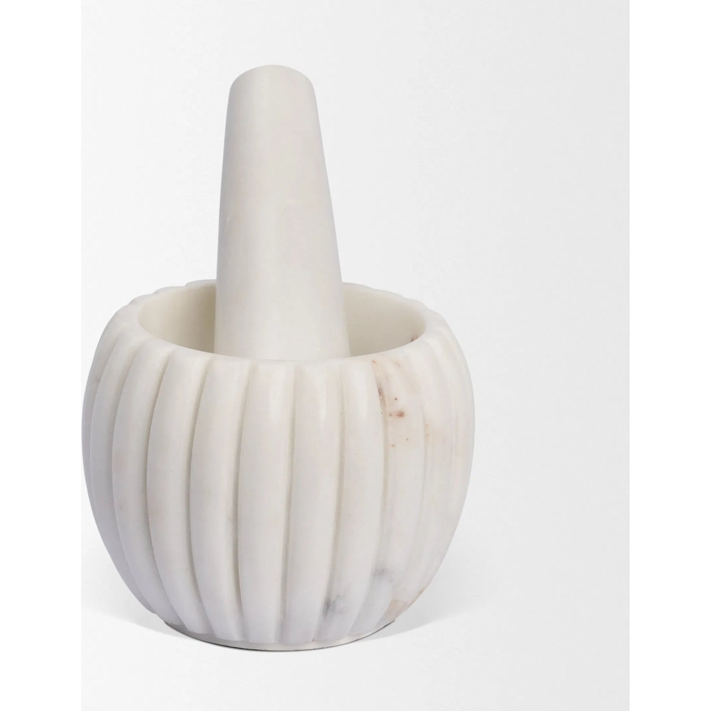 004 SI-2540727 | Additional Silo | Cava Mortar & Pestle by Mercana in white. Made from marble in a unique style.