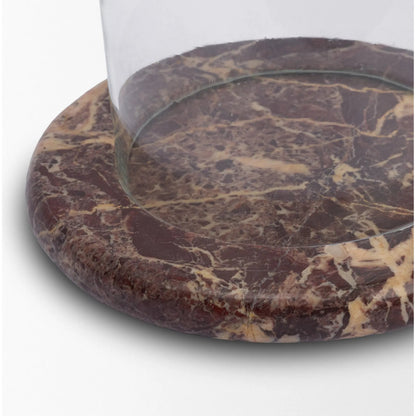 Bordo Hurricane Candle Holder by Mercana in brown. Made from marble in a unique style.
