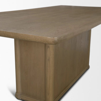 Alden Dining Table by Mercana in brown. Made from solid wood in a unique style.