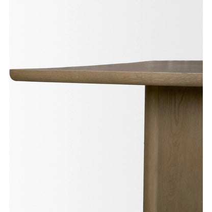 Alden Dining Table by Mercana in brown. Made from solid wood in a unique style.
