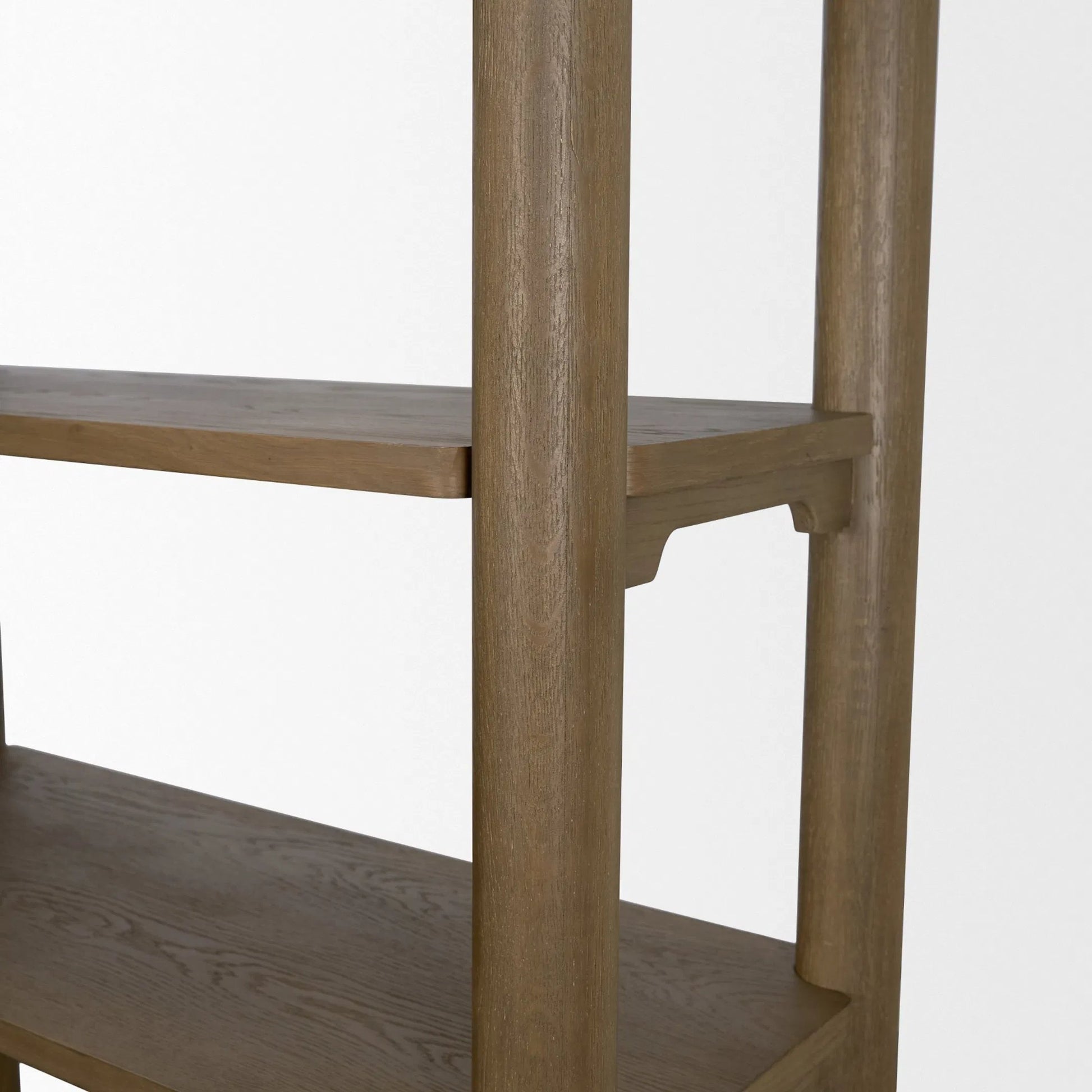 Alden Open Shelving Unit by Mercana in brown. Made from solid wood in a unique style.