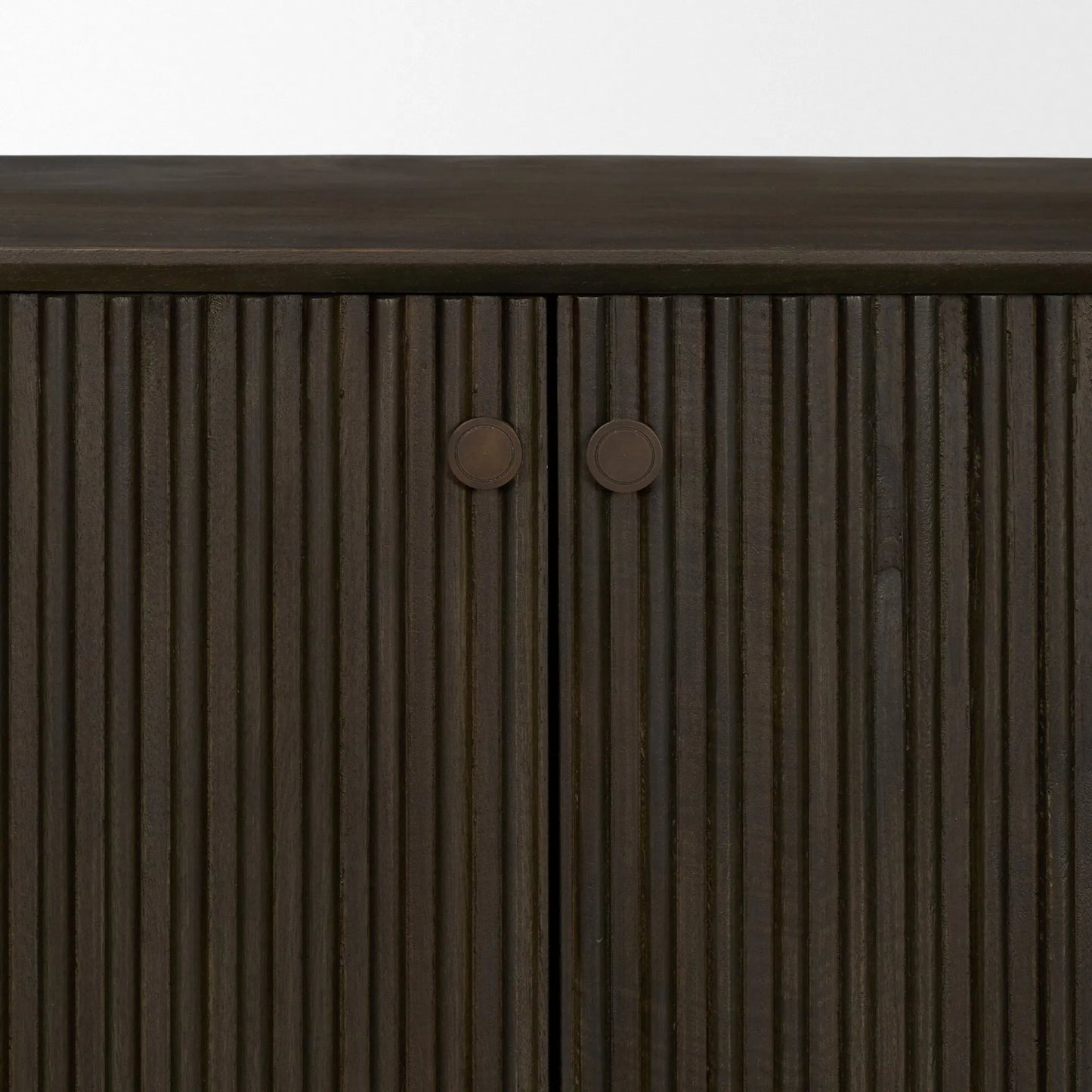 007 SI-2540730 | Closeup | Cinder Sideboard by Mercana in dark brown. Made from solid wood in a unique style.