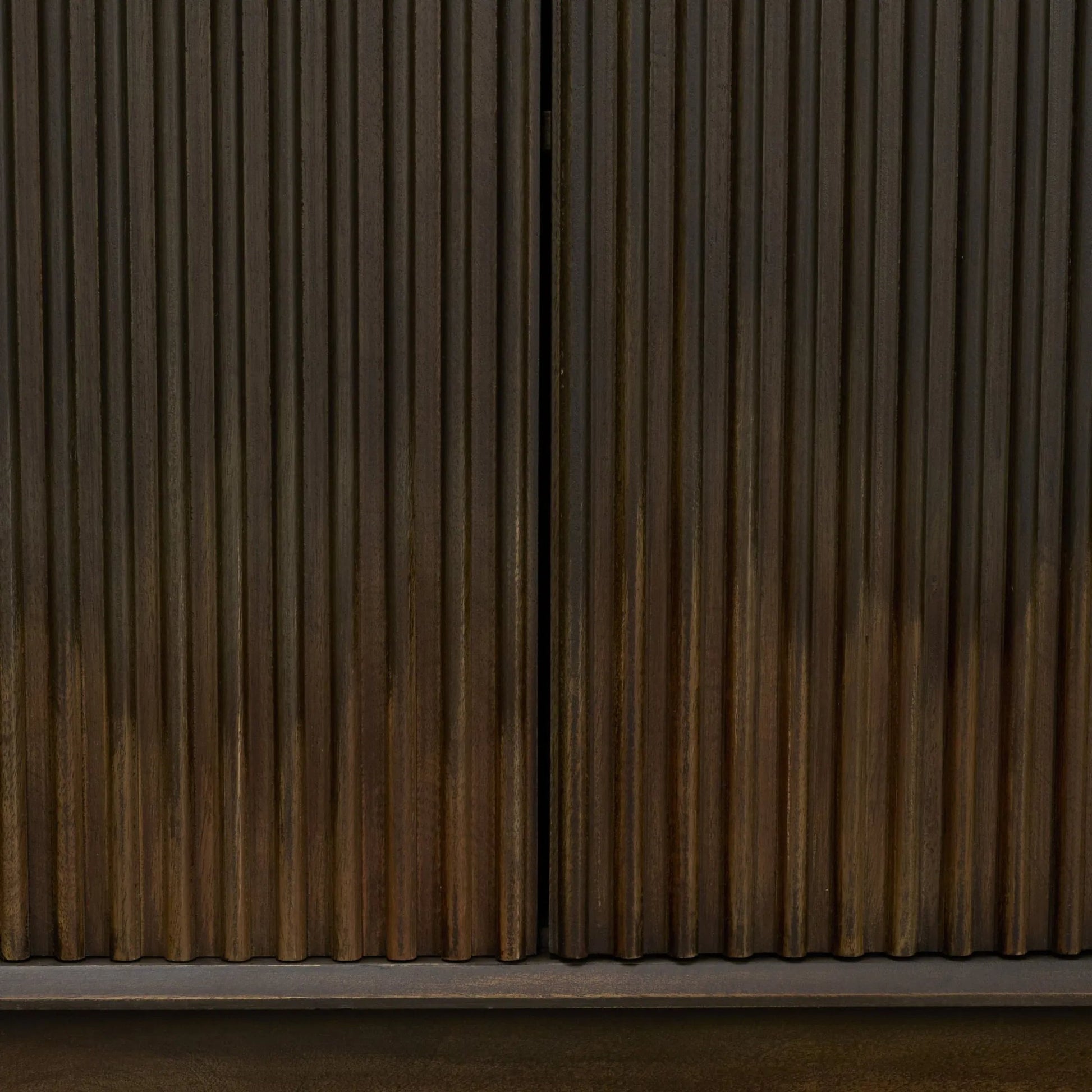 Cinder Sideboard by Mercana in dark brown. Made from solid wood in a unique style.