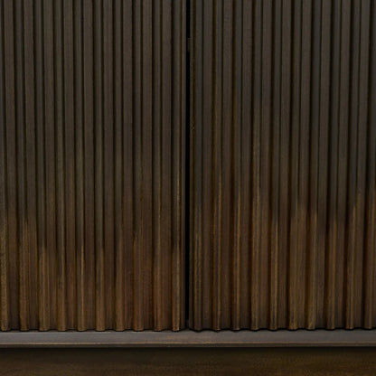 Cinder Sideboard by Mercana in dark brown. Made from solid wood in a unique style.