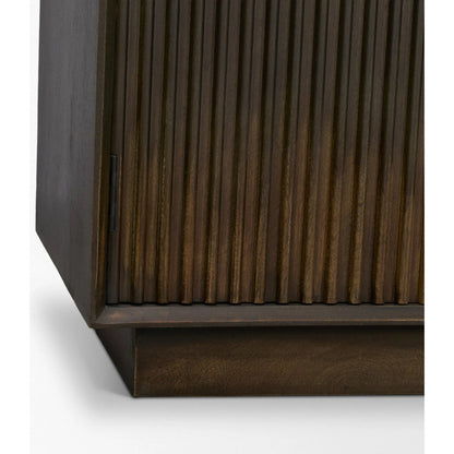 Cinder Sideboard by Mercana in dark brown. Made from solid wood in a unique style.