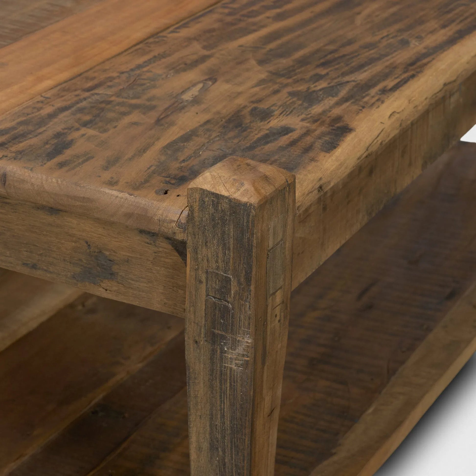 Ashwick Coffee Table by Mercana in dark brown. Made from solid wood in a unique style.