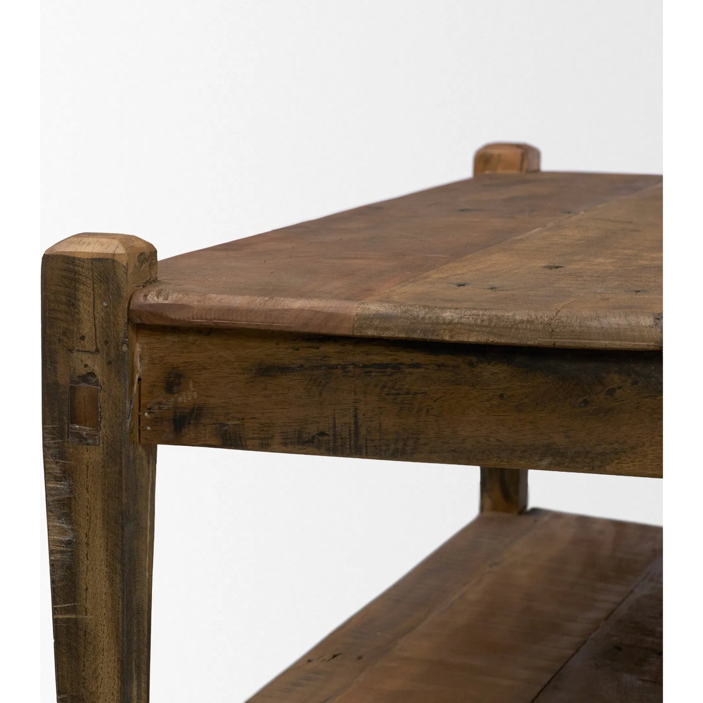 006 SI-2540716 | Closeup | Ashwick Coffee Table by Mercana in dark brown. Made from solid wood in a unique style.