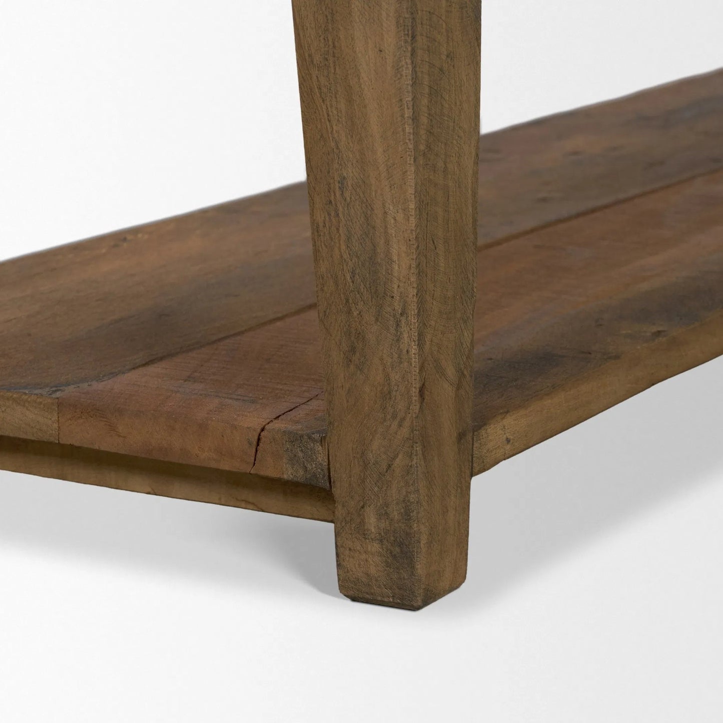 008 SI-2540715 | Closeup | Ashwick Bench by Mercana in dark brown. Made from reclaimed wood in a unique style.
