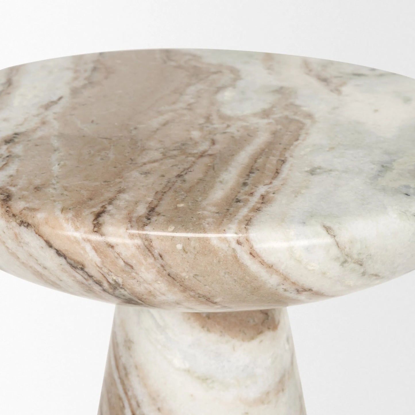 016 SI-2540723 | Closeup | Bellancia Side Table by Mercana. Made from marble in a unique style.