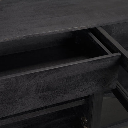 Suri Sideboard by Mercana in light brown. Made from solid wood in a transitional style.