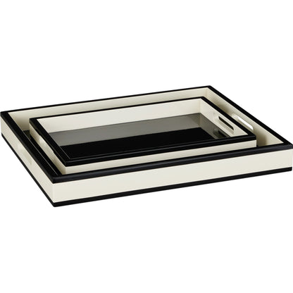 Lacquer Tray Set by Currey and Company. Made from wood in a eclectic & global style.