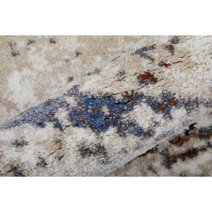 Gilmore Rug - 39MLF by Feizy in ivory, blue, gray. Made from polypropylene in a unique style.