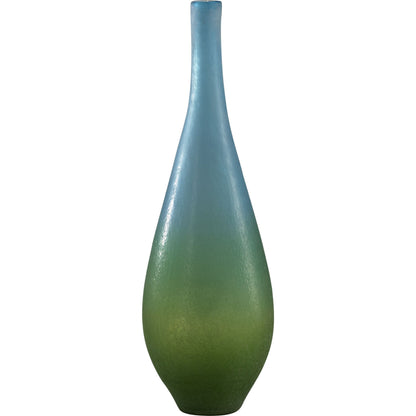 Vizio Vase by Cyan Design in yellow, orange. Made from glass in a modern style.