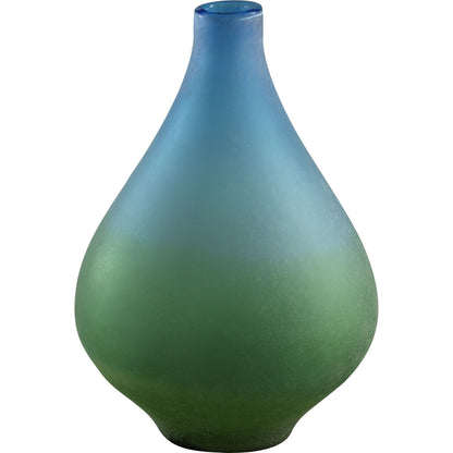 Vizio Vase by Cyan Design in yellow, orange. Made from glass in a modern style.