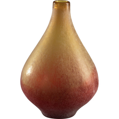 Vizio Vase by Cyan Design in yellow, orange. Made from glass in a modern style.