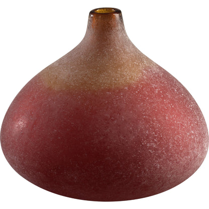 Vizio Vase by Cyan Design in yellow, orange. Made from glass in a modern style.