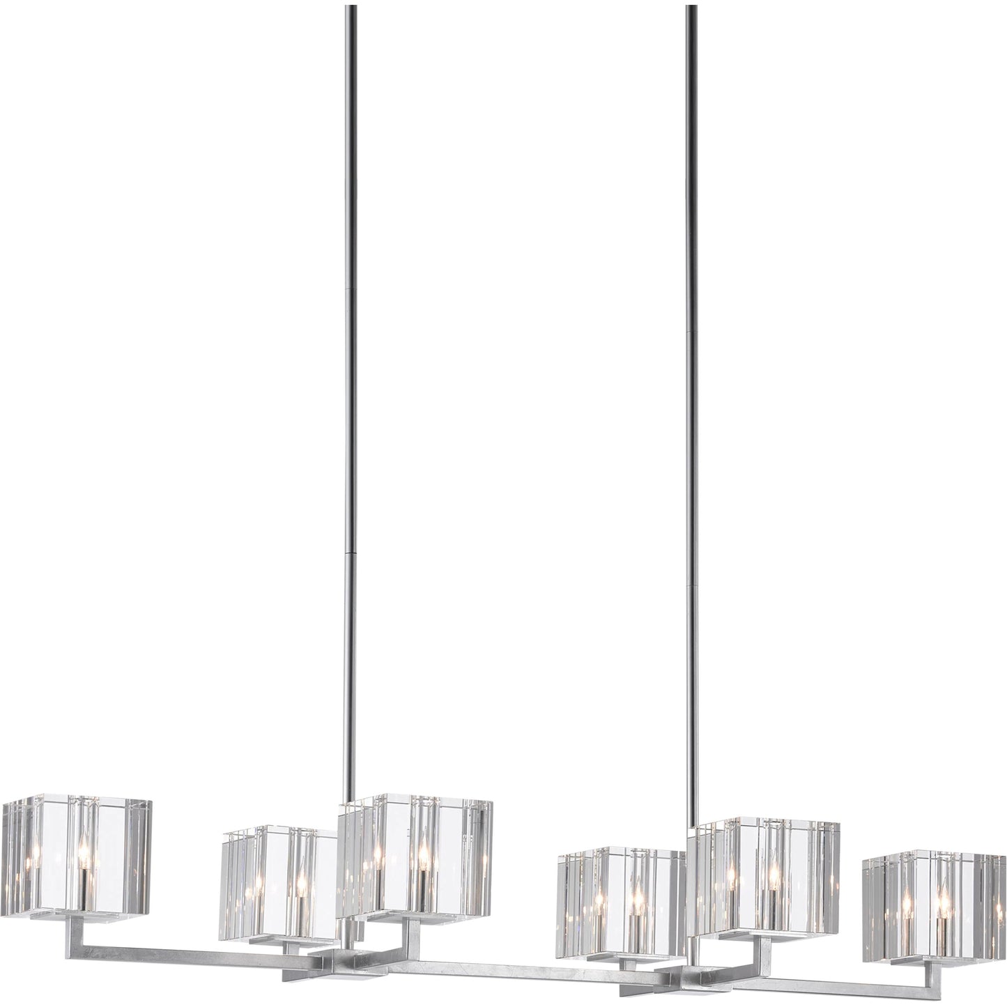 001 SR-912627 | Primary Silo | Valerio Chandelier by Currey and Company in silver leaf. Made from metal, optic crystal in a modern style.
