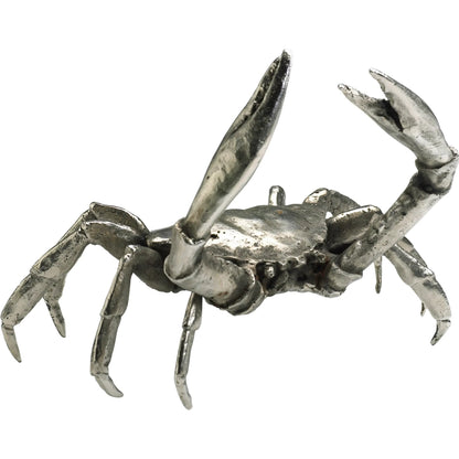 Crab by Cyan Design in silver leaf. Made from cast iron in a coastal style.