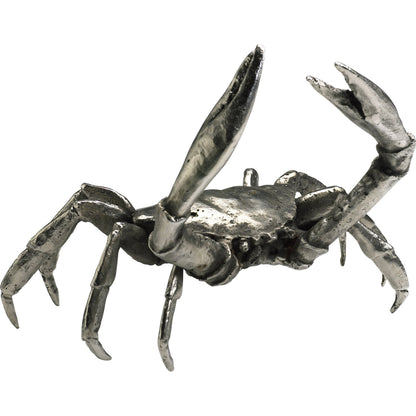 Crab by Cyan Design in silver leaf. Made from cast iron in a coastal style.
