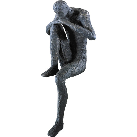 Thinking Man Shelf Decor by Cyan Design in old world. Made from cast iron in a modern style.