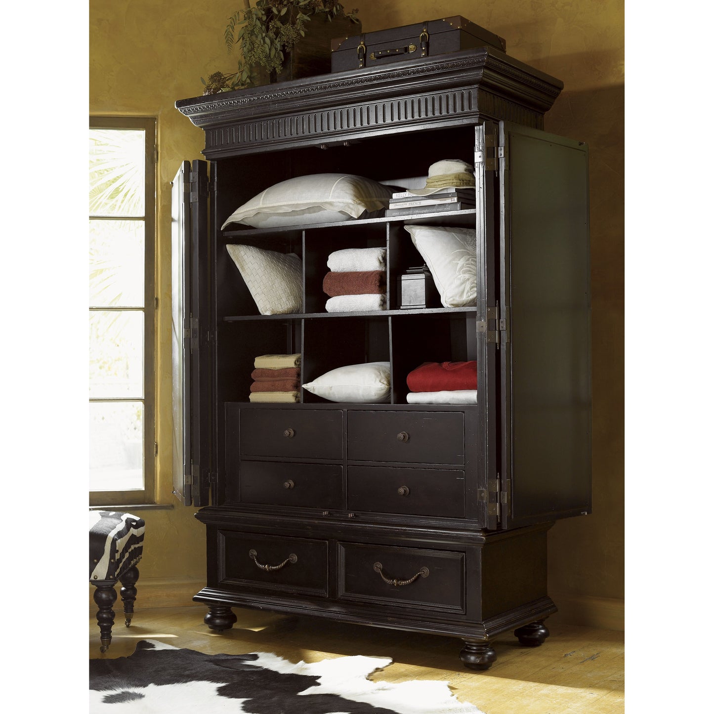 002 SR-836531 | Lifestyle | Trafalgar Armoire by Tommy Bahama Home. Made from unique in a traditional style.
