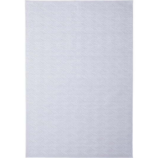 Saphir Mira Geometric Rug - 3494F by Feizy in white. Made from viscose, polyester in a unique style.
