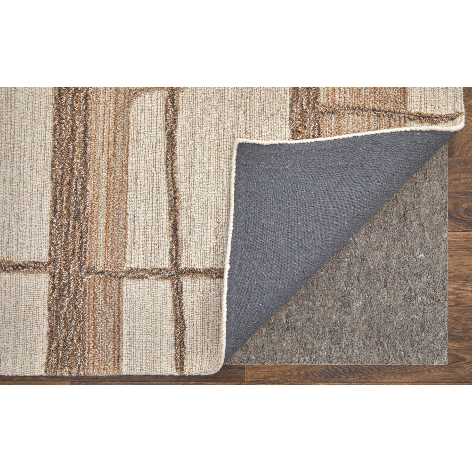 Pollock Geometric Rug - 8954F by Feizy in ivory, brown, tan. Made from wool, nylon in a unique style.