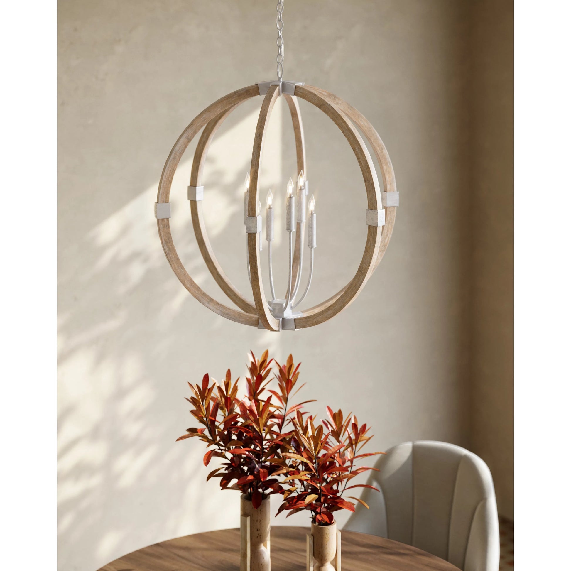 Bastian Orb Chandelier by Currey and Company. Made from unique in a modern style.