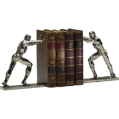 Iron Man Bookends (Set of 2) by Cyan Design in silver. Made from cast iron in a modern style.
