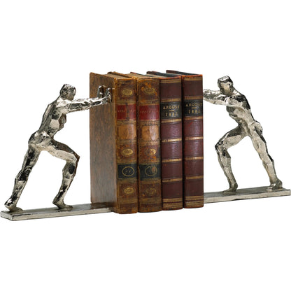 Iron Man Bookends (Set of 2) by Cyan Design in silver. Made from cast iron in a modern style.