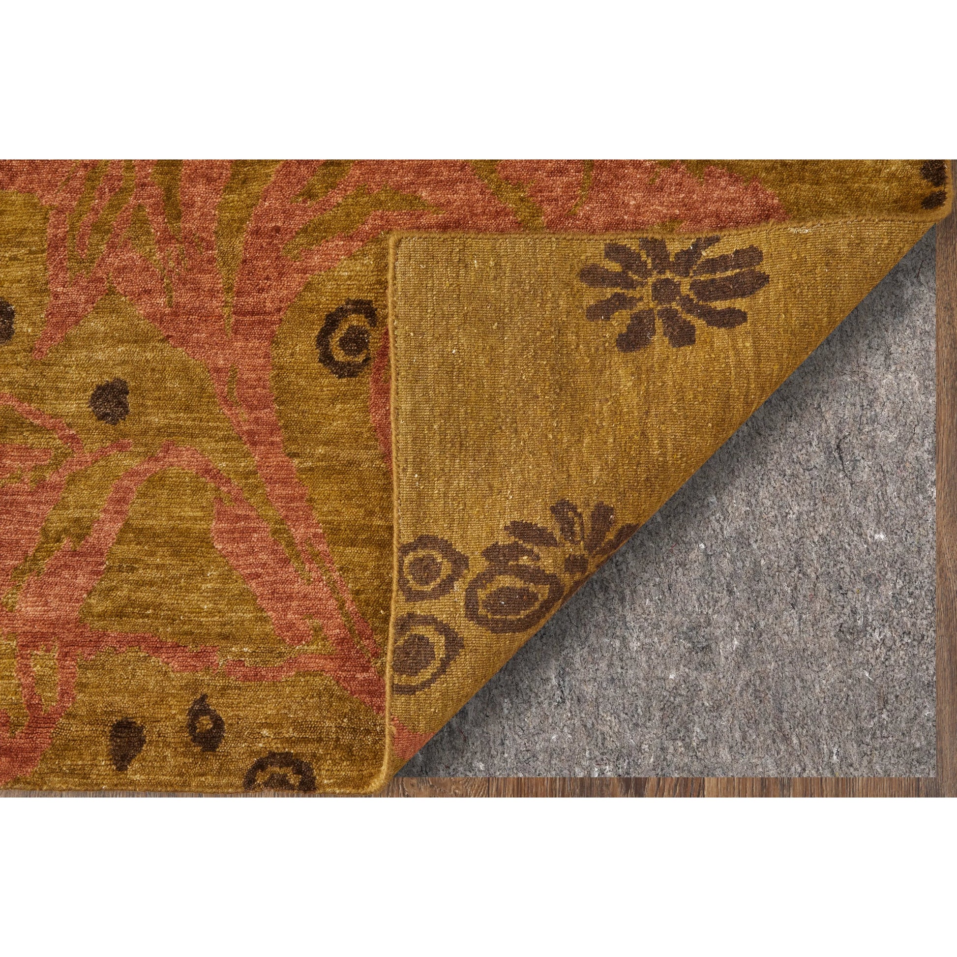 Cordonnet Rug - 7152F by Feizy in green, rust. Made from wool in a unique style.