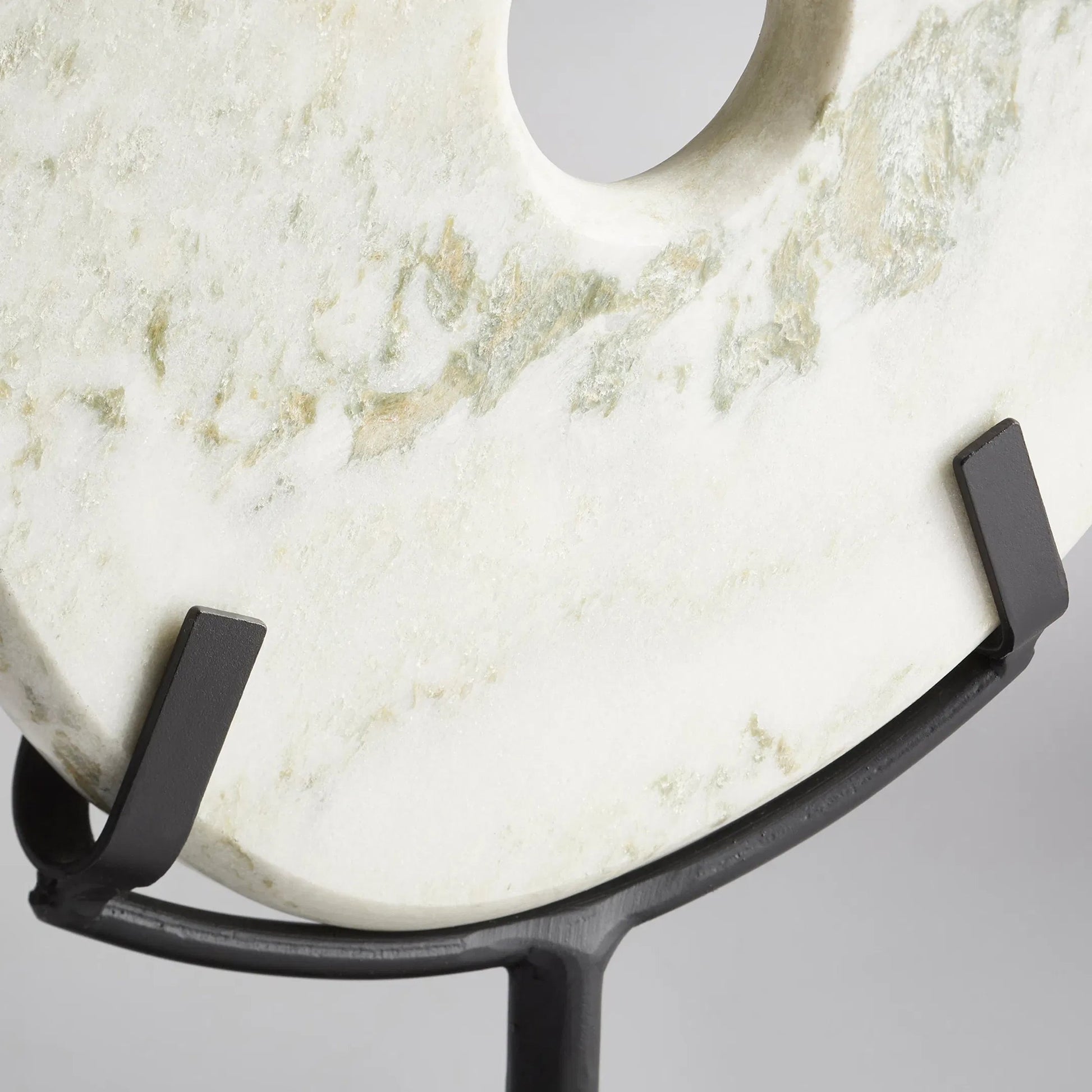 White Disk on Stand by Cyan Design in white. Made from iron, granite in a modern style.