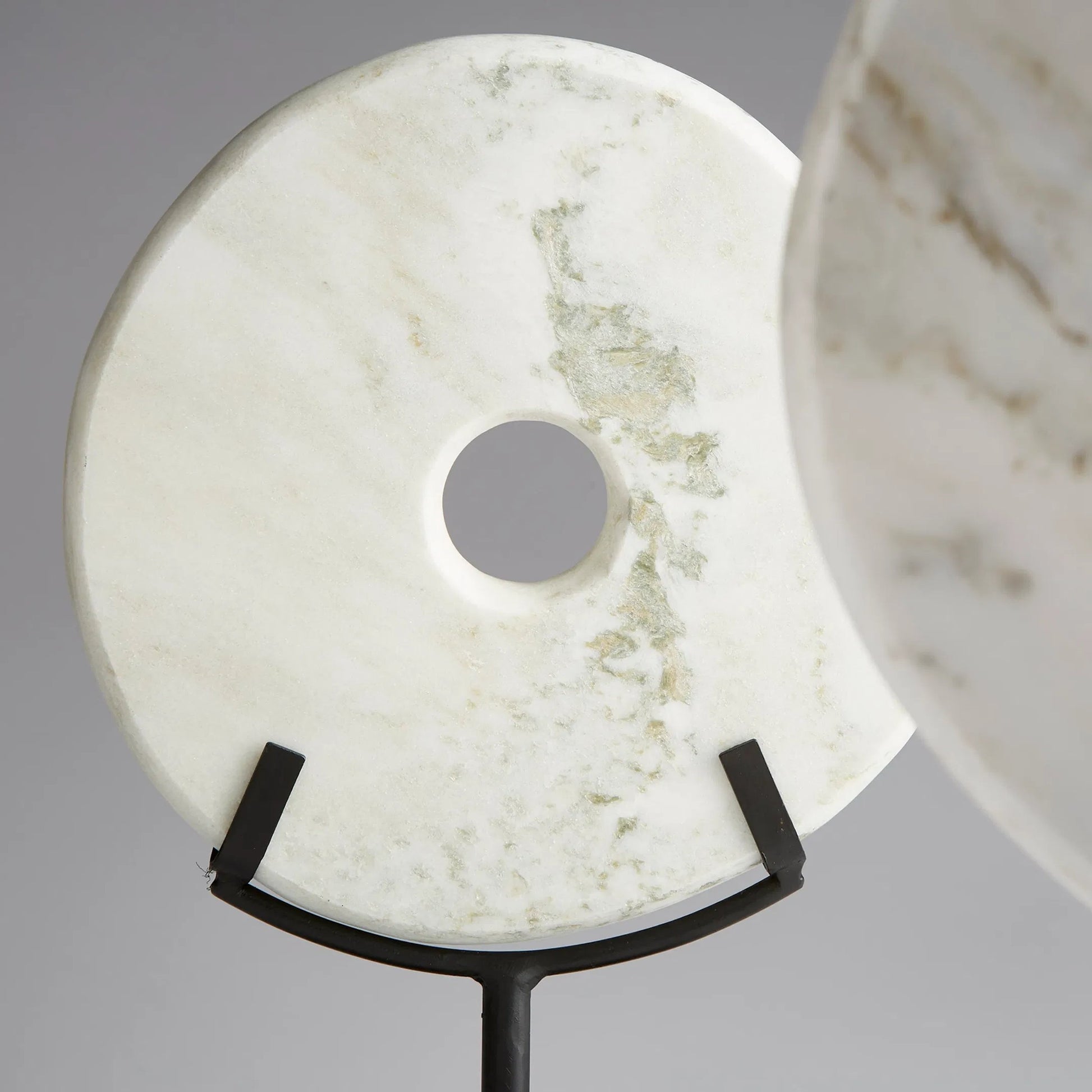 White Disk on Stand by Cyan Design in white. Made from iron, granite in a modern style.