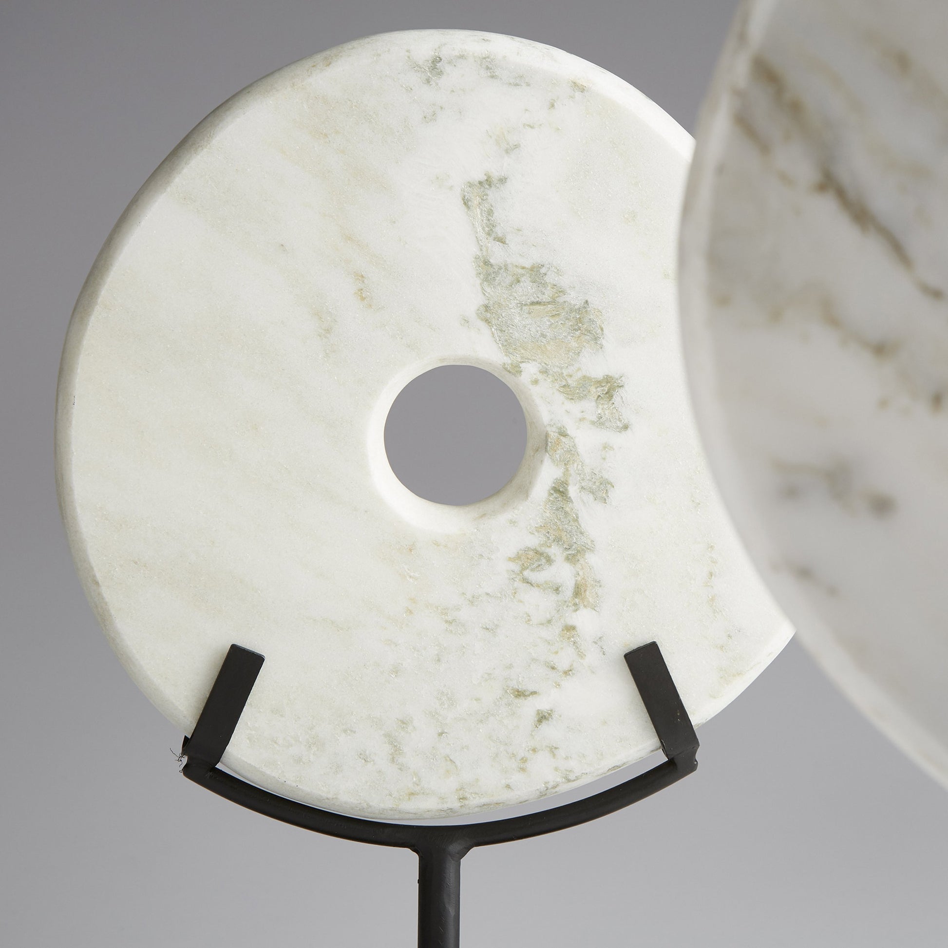 White Disk on Stand by Cyan Design in white. Made from iron, granite in a modern style.
