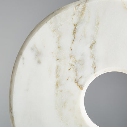 White Disk on Stand by Cyan Design in white. Made from iron, granite in a modern style.
