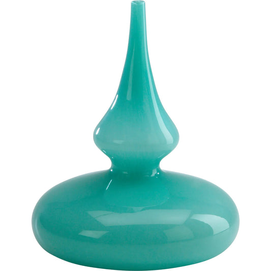 Stupa Vase by Cyan Design in turquoise. Made from glass in a modern style.