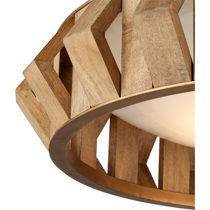 Plunge Chandelier by Currey and Company in toffee, brass, white. Made from wood, wrought iron, composite in a modern style.