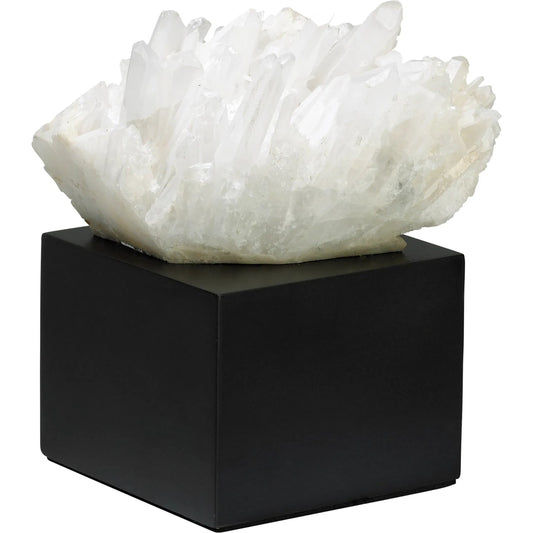 Quartz Table Accent by Cyan Design in black, white crystal. Made from crystal, resin in a modern style.