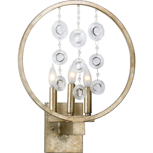 Emila Wall Bracket by Cyan Design in silver leaf. Made from iron, glass in a modern style.