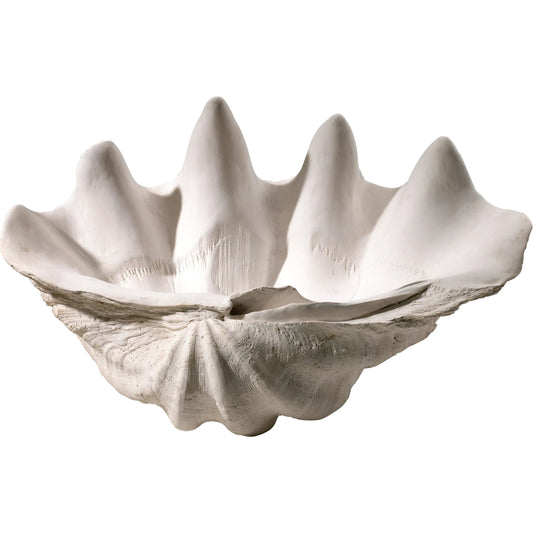Clam Shell by Cyan Design in white. Made from plaster in a coastal style.