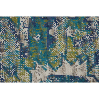 Foster Transitional Oriental Rug - 3760F by Feizy in blue, green, ivory. Made from polypropylene in a unique style.