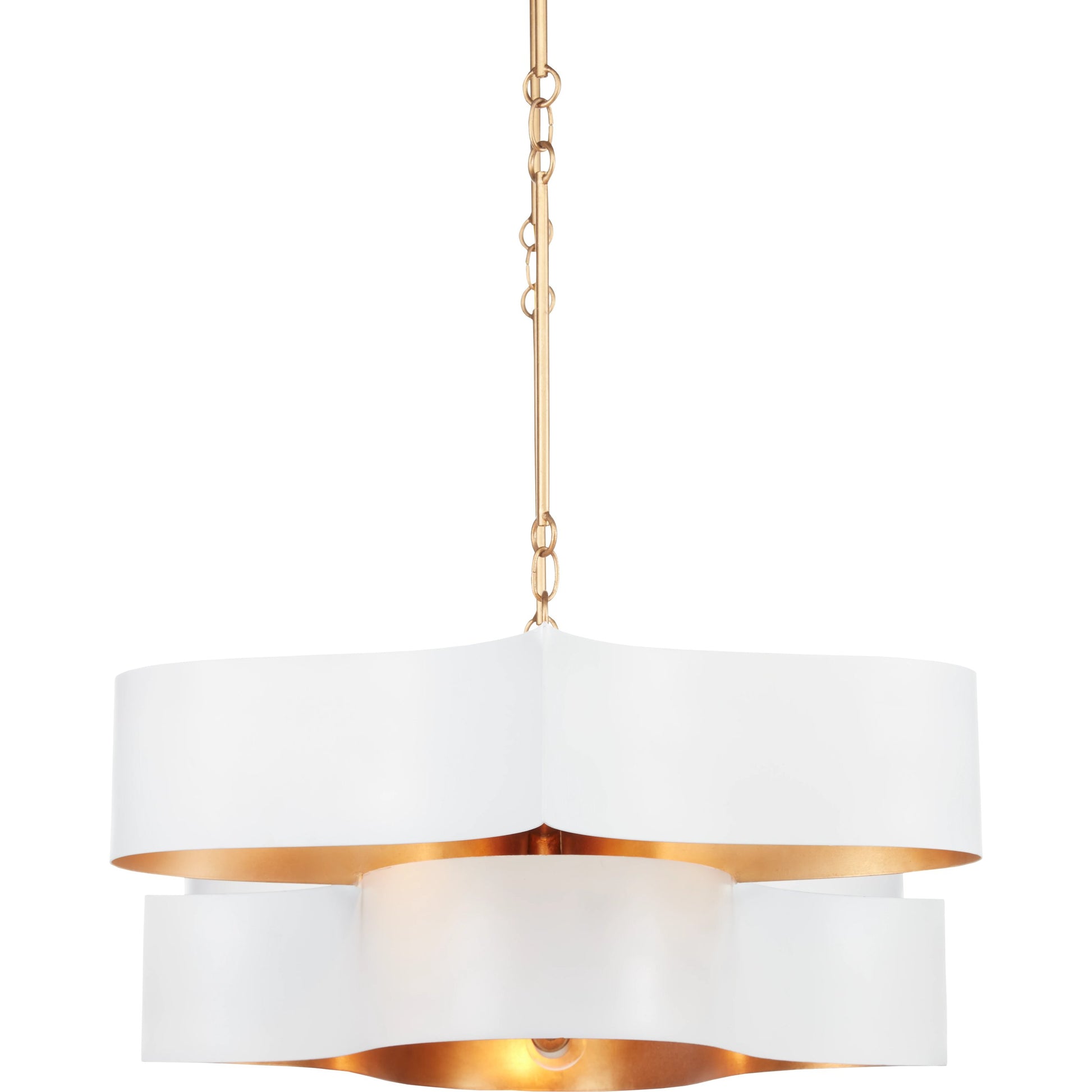 Grand Lotus Oval Chandelier by Currey and Company. Made from wrought iron in a modern style.