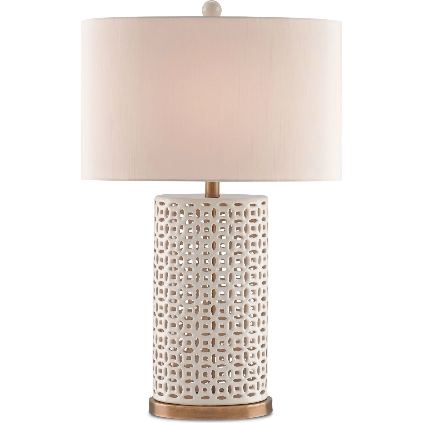 004 S-223427 | Primary Silo | Bellemeade Table Lamp by Currey and Company in ivory, antique brass. Made from ceramic, metal in a modern style.