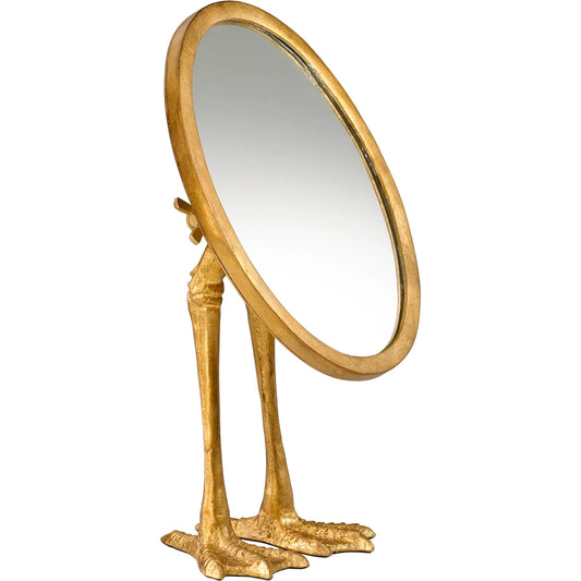 Duck Leg Mirror by Cyan Design in gold. Made from iron, mirrored glass in a modern style.