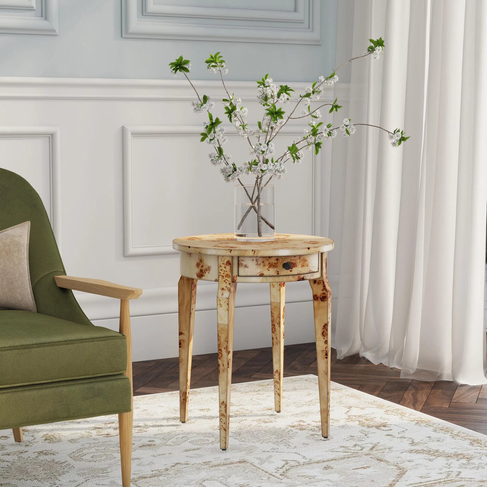 Archer Burl Side Table by Butler Specialty Company. Made from unique in a traditional style.