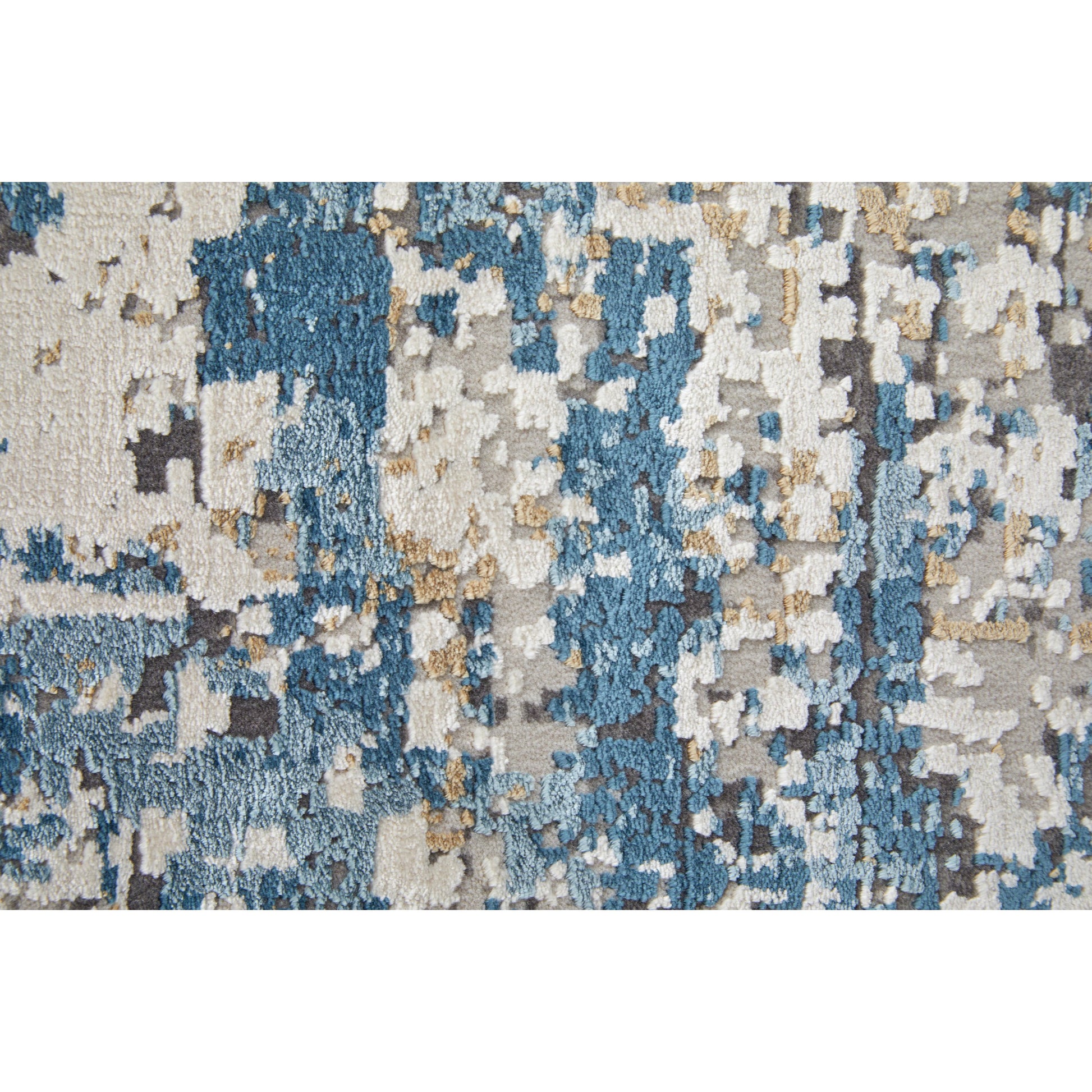 Cadiz Rug - 3891F by Feizy in ivory, tan, blue. Made from viscose, acrylic in a unique style.