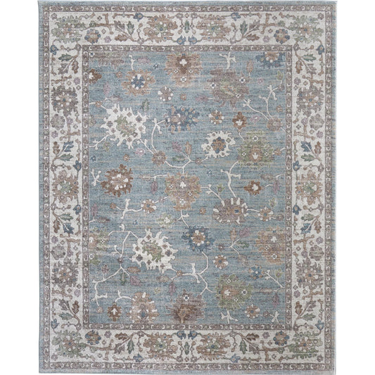Dartmouth Transitional & Botanical Rug - DRT39QNF by Feizy in blue, ivory, brown. Made from polypropylene in a unique style.