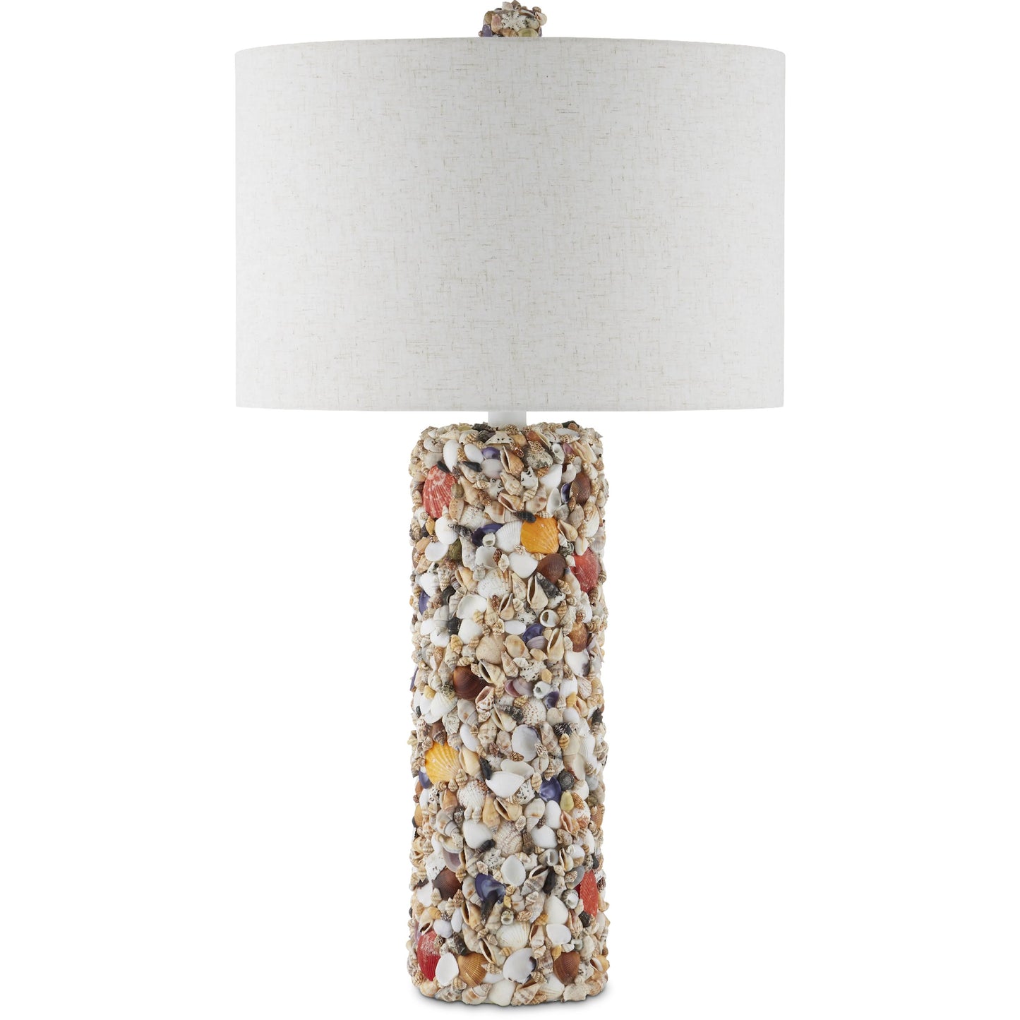 004 SI-2191716 | Additional Silo | Festoon Table Lamp by Currey and Company in natural, sugar white. Made from assorted shells, wood, wrought iron in a modern style.
