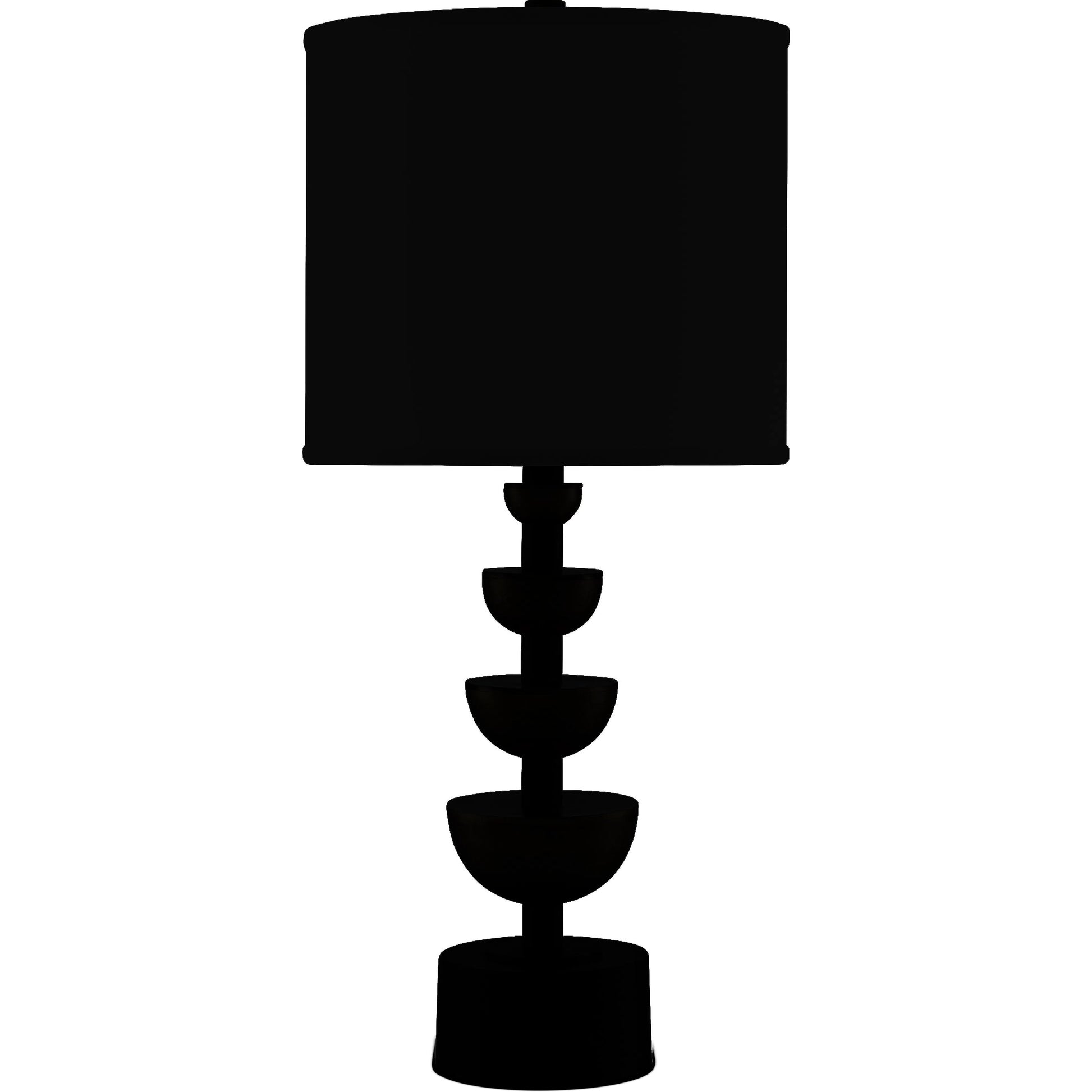 Chastain Table Lamp by Currey and Company in antique brass, black. Made from cast aluminum in a transitional style.